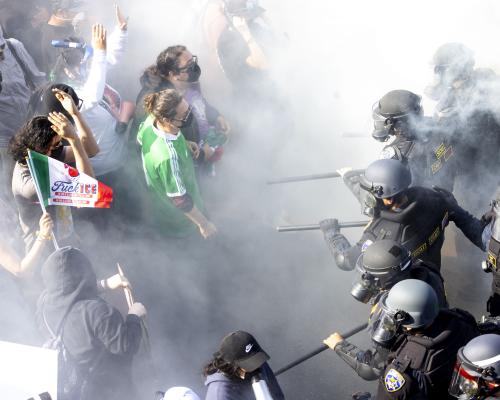 Crowd-control weapon misuse blinds protesters, report finds