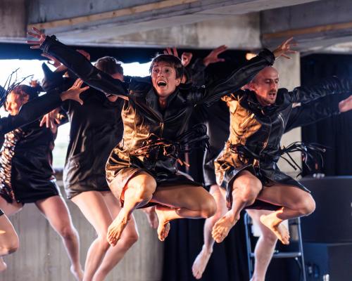 Oona Doherty's Leather Jacket: Dancers Sweat and Shine in New