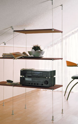 Steel Cable Shelves: A Modern DIY Room Divider