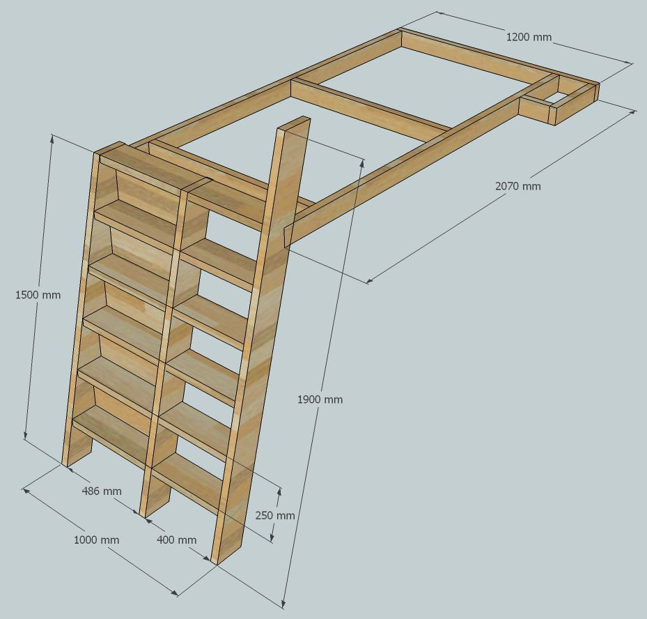 Building Two Incredible Loft Beds (Loft Bed) plus Ladders and Shelves! - grandgoldman.com