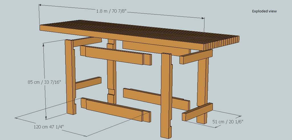 Construction Guide for a Carpenter's Work Table - grandgoldman.com