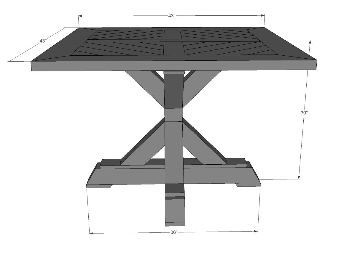 Guide on How to Make an X Base Pedestal Dining Table! - grandgoldman.com