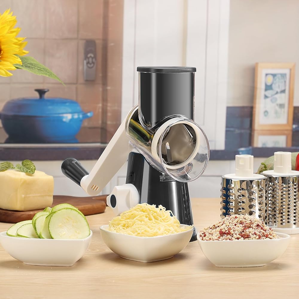 Cambom Rotary Cheese Grater and Shredder Review - grandgoldman.com