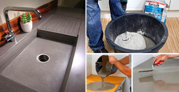 Build an inexpensive kitchen backboard using concrete and Styrofoam! - grandgoldman.com