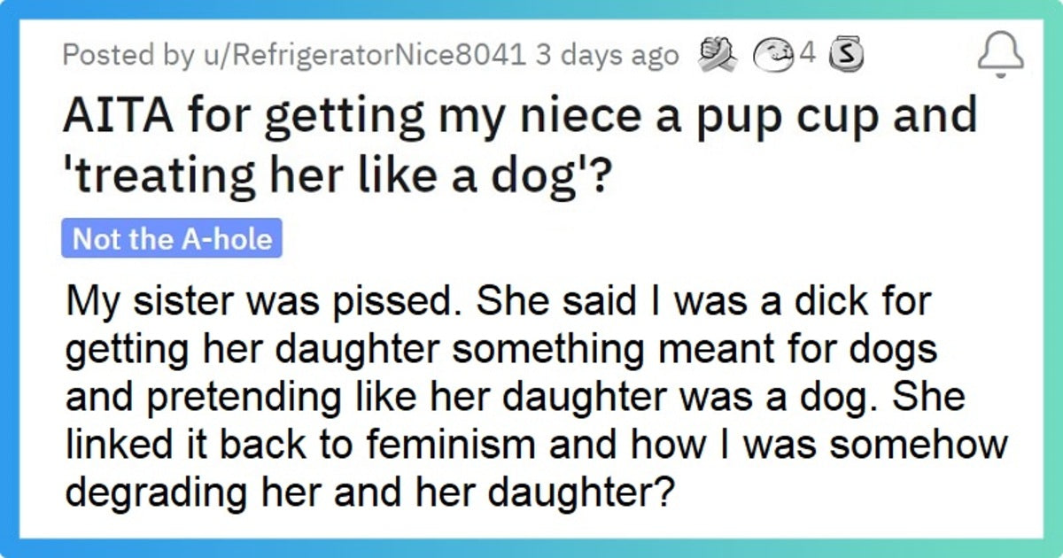 “I Treat Her Like A Dog”: Man Gets Berated By His Sister For Getting Her Kid A Pup Cup From Starbucks - grandgoldman.com