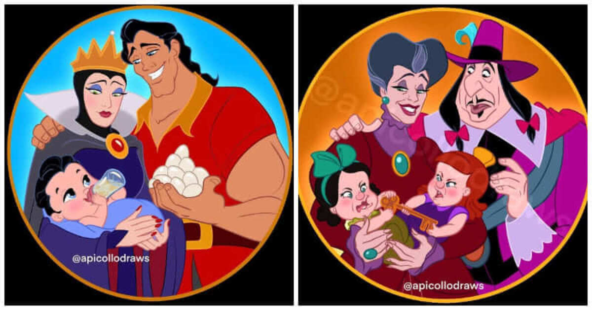 What If Disney Villains Shared A Family And Had Adorable Kids