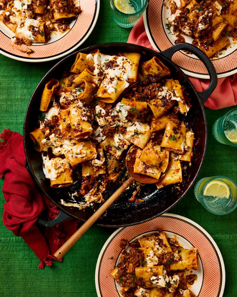 Turkish Lamb and Hot Pepper Paccheri: Quick and Easy Recipe