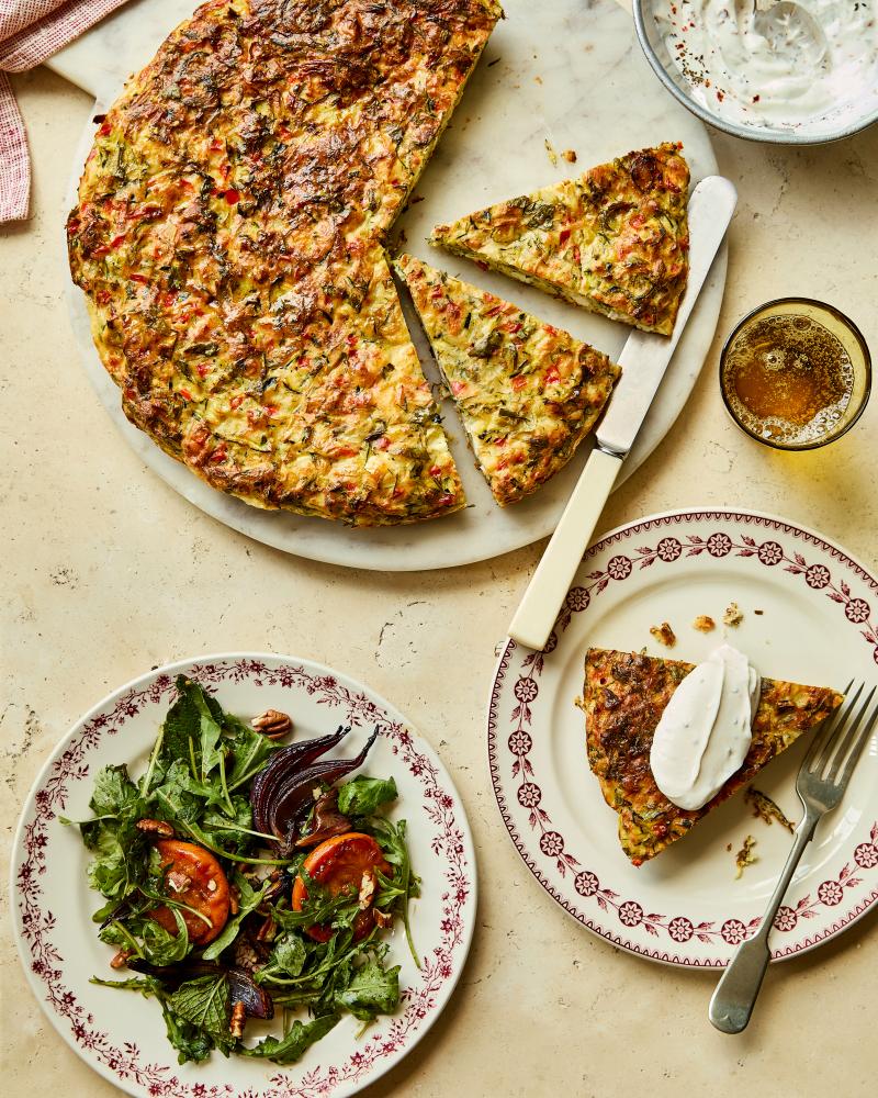 Arabic Summer Recipes: Herby Frittata and Fruit Feta Salad