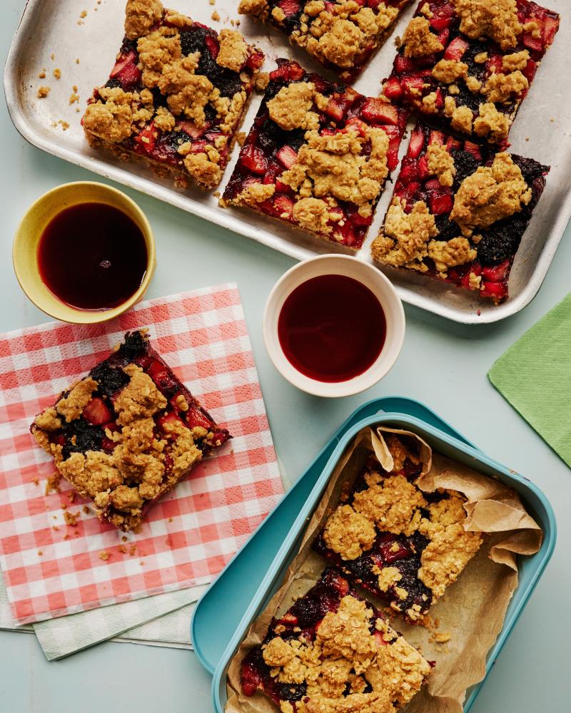 Brown Butter Apple and Blackberry Bars Recipe for Fall