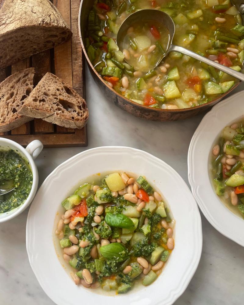 Summer Minestrone with Pesto: Easy Italian Recipe