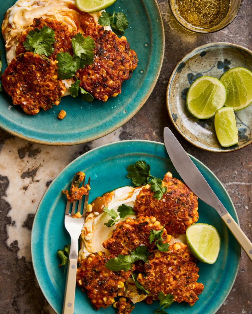 Gochujang Corn Fritters and Oyster Mushroom Recipes