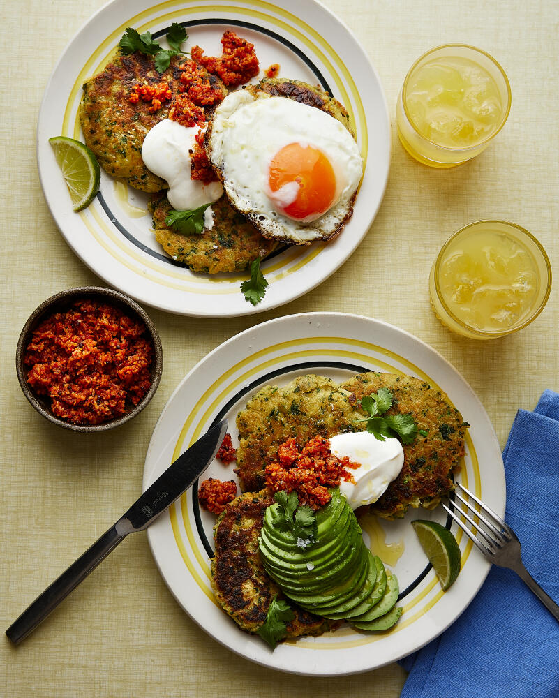 Masala Chickpea-Parsnip Fritters with Coconut Sambol Recipe