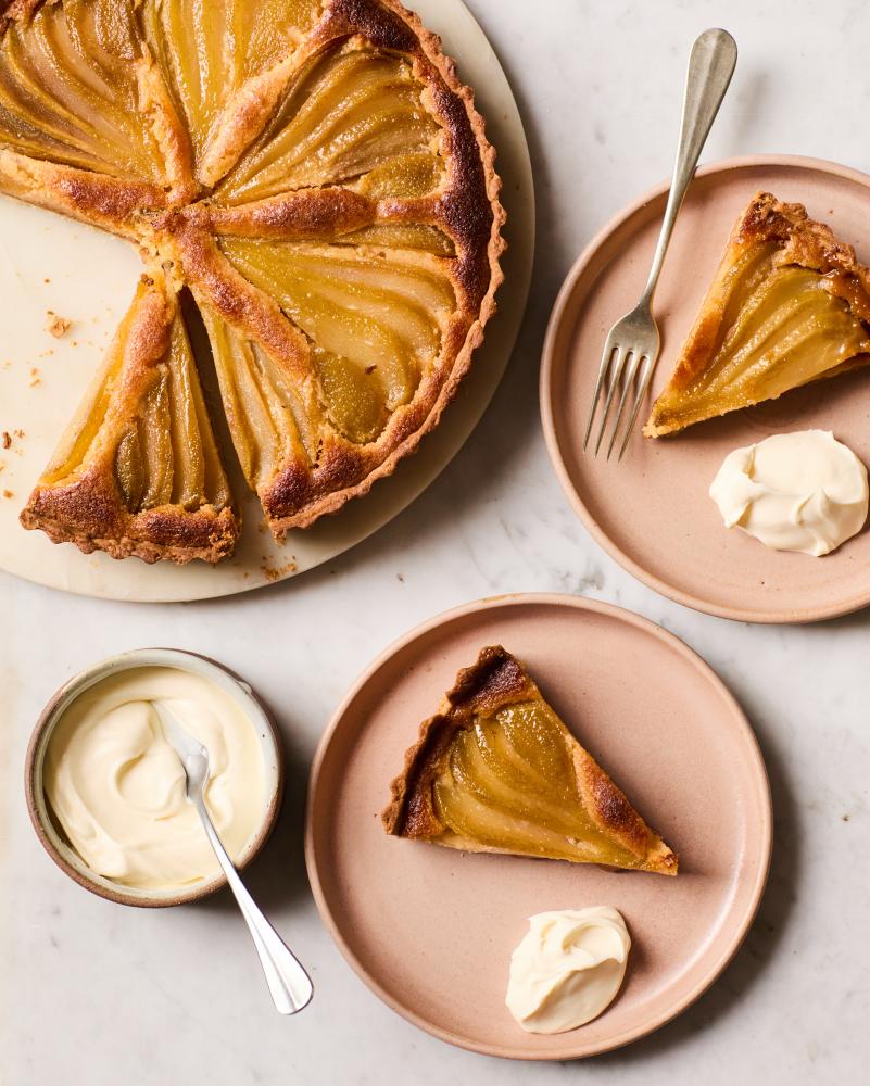 Poached Pear and Almond Tart with PX Caramel Recipe