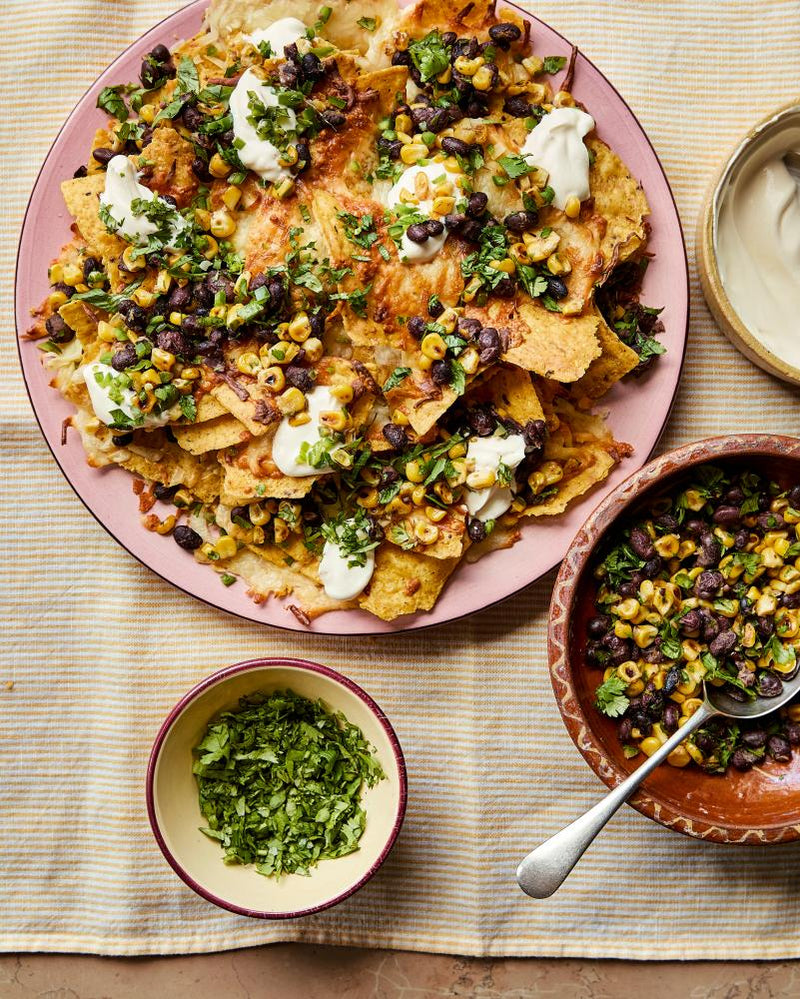 Charred Corn Jalapeño Black Bean Nachos: Quick Easy Recipe