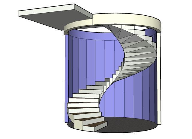 Concrete Floating Circular Staircase! - grandgoldman.com