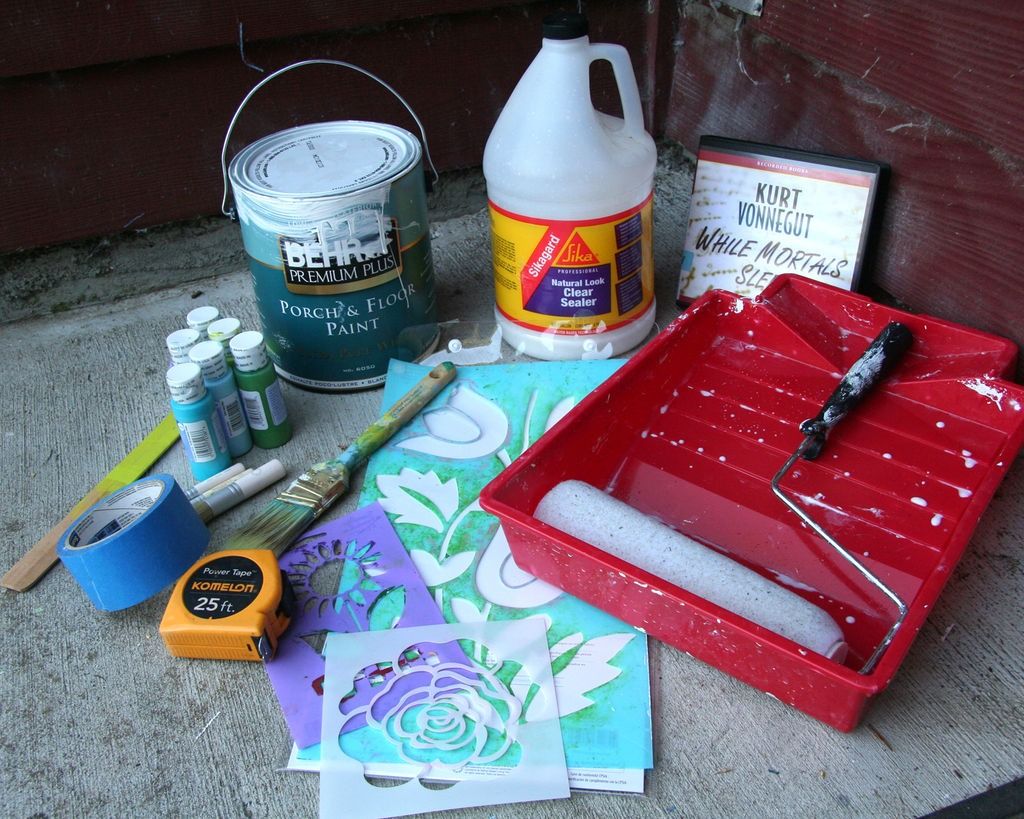 Learn How to Paint a Concrete Rug! - grandgoldman.com