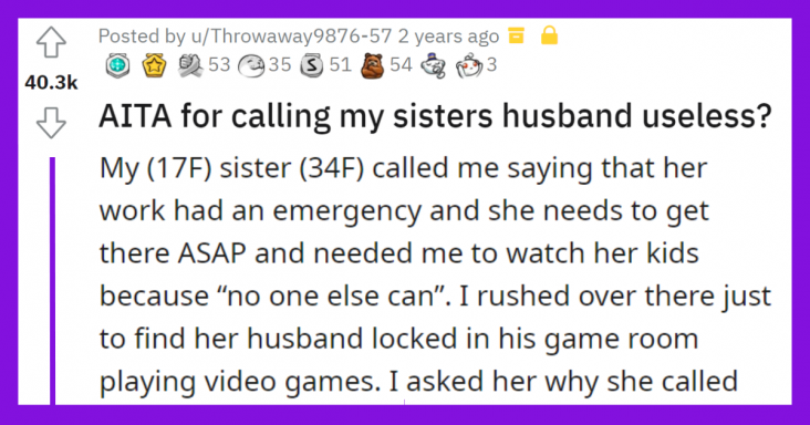 Wife Calls Her Sister For Babysitting Her Kids While Her Husband Is At Home Playing Video Games, Drama Ensues