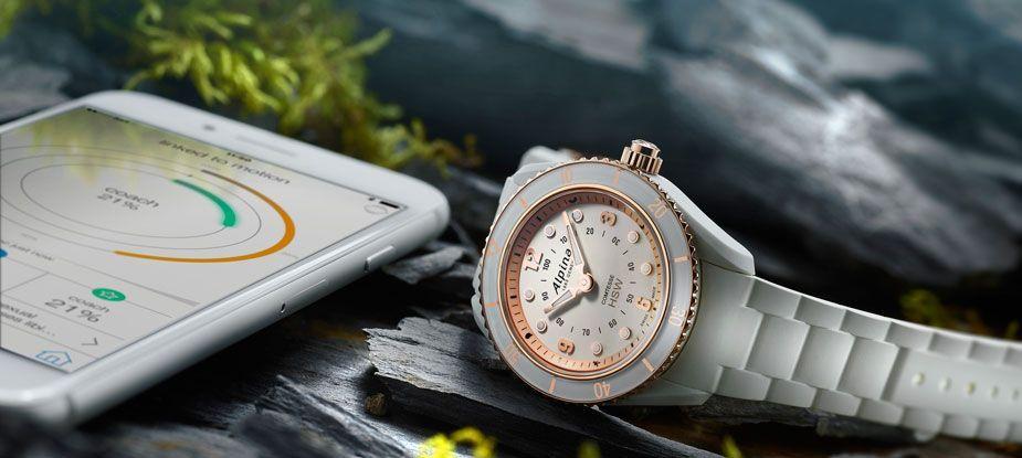 Connect with the Alpina Comtesse Horological Smartwatch collection, sports functionality with style - grandgoldman.com