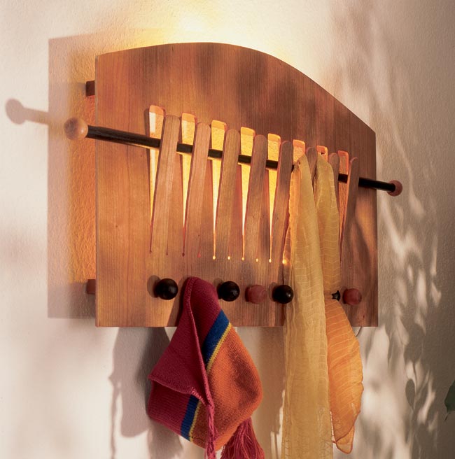 DIY Wall-Mounted Coat Rack with Backlighting Effect