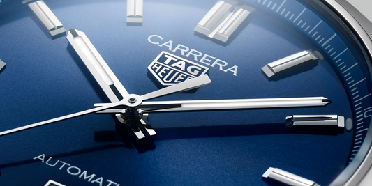 Tag Heuer Carrera blue dial closeup - Best Luxury Watches Under 10000 $ - GRANDGOLDMAN.COM