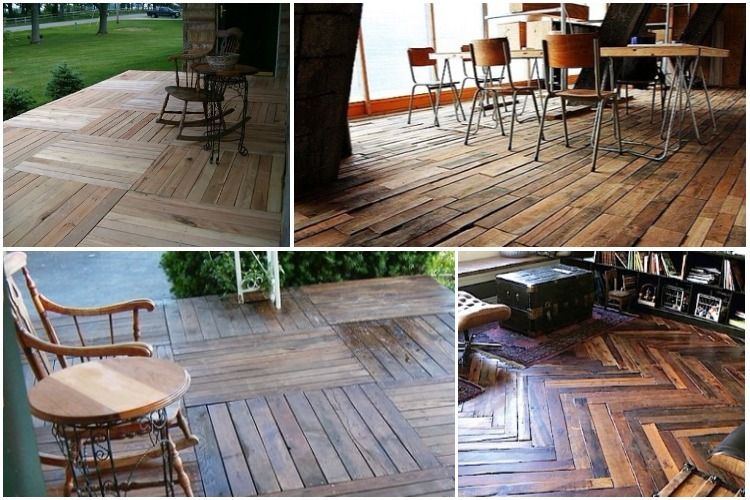 How to make a parquet floor with pallets - grandgoldman.com