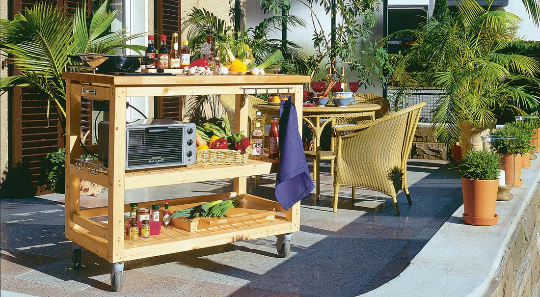 How to Build a Mobile Wooden Outdoor Kitchen on Wheels