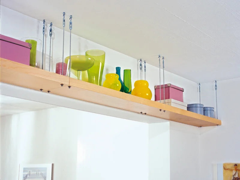 How to Build Custom Ceiling-Suspended Shelves: A DIY Guide