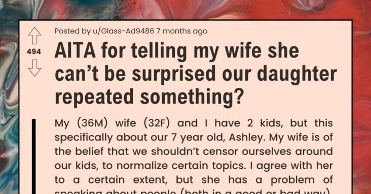 Daughter Embarrassed Mom By Telling Private Things In Front Of Babysitter, Husband Says It’s Wife’s Fault