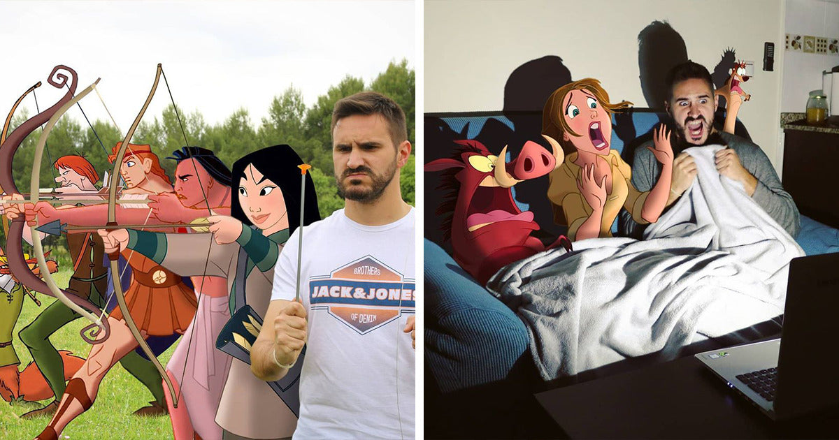 This Grade-School Teacher Hilariously Photoshops Himself Into Classic Disney Film Scenes - grandgoldman.com