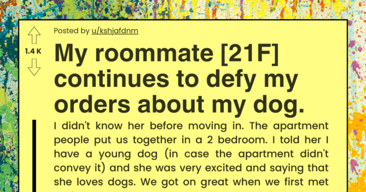 Dog Owner Is Furious Roommate Who Doesn’t Follow Rules And Puts Dog In Danger