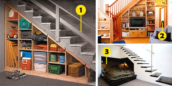 Awesome ideas for the space under the stairs! - grandgoldman.com