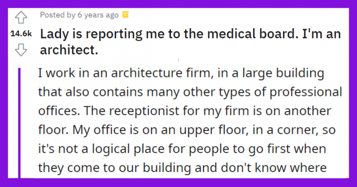 Entitled Lady Mistakes An Architect For A Receptionist And Threatens Him To Report To The Board - grandgoldman.com