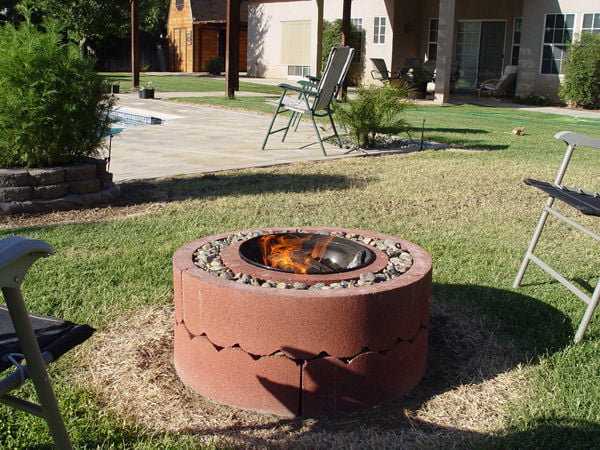 Build a Grill-Campfire with Concrete Hoops - grandgoldman.com