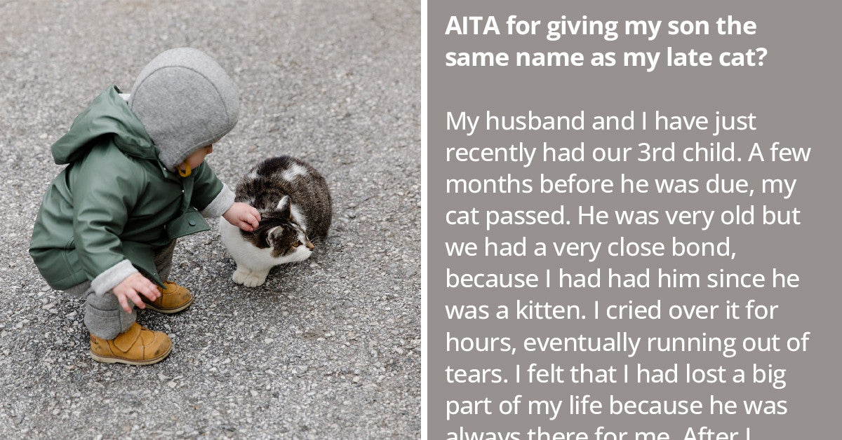 Woman Wants To Name Her Son After Her Late Cat, Gets Grilled On Internet - grandgoldman.com