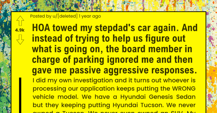 HOA Towed Our Car, I Made Them Regret And Took A Sweet Revenge - grandgoldman.com