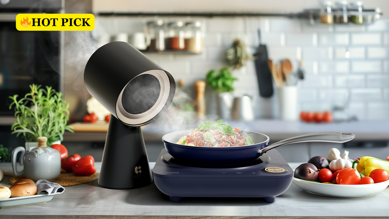 AMZCHEF Portable Range Hood Oil Smoke Collector Review - grandgoldman.com