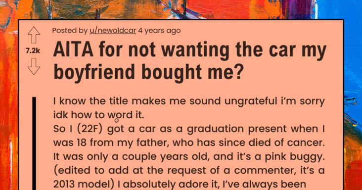 Girlfriend Asks If She’s Wrong For Refusing To Sell Her ‘Pink’ Car Because Boyfriend Is Embarrassed - grandgoldman.com