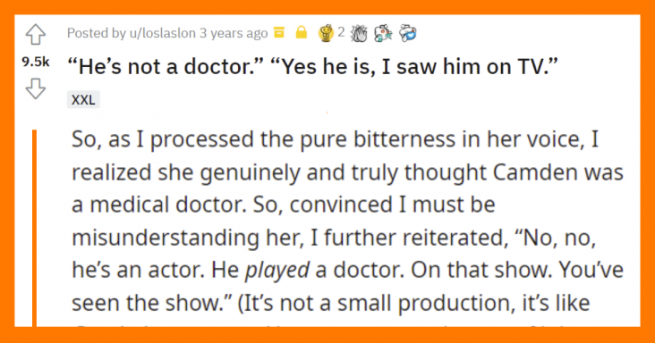 Friend’s Wife Mistakes Actor For Real Doctor Who She Saw On TV