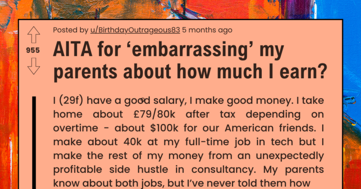 Parents Shame Daughter For Not Making Enough Money And Not Being Able To Afford Lifestyle Like Their