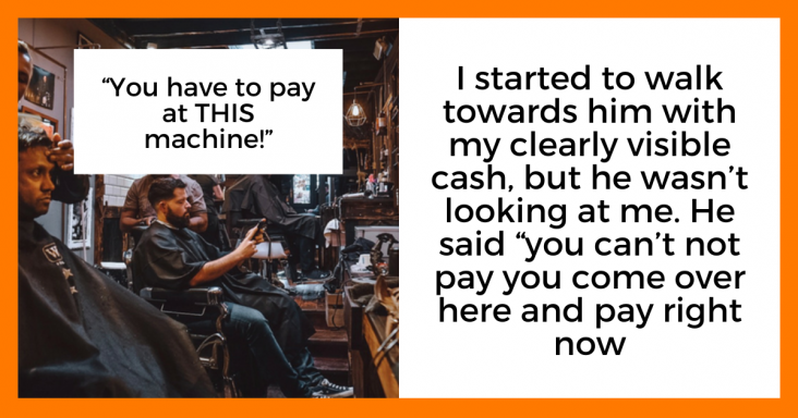 Customer Offers To Pay In Cash, Rude Barber Shows Him Card Reader, Gets Put In Place