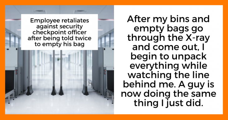 Security Guard Asks Employee To Empty Their Bag, Makes Them Regret It