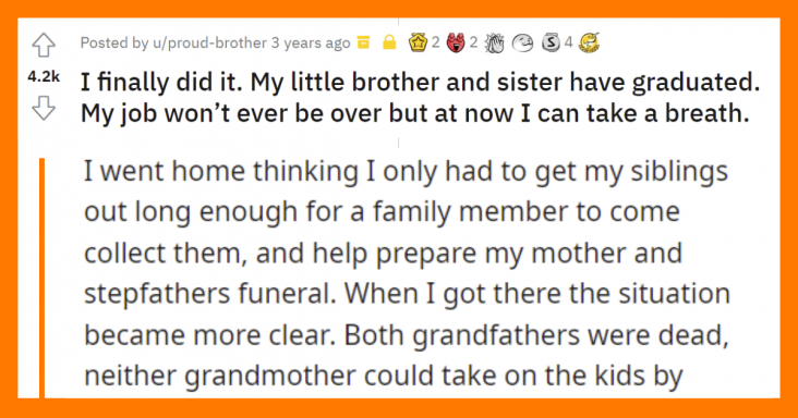 Redditor Shares Amazing Story Of Helping Their Brother And Sister
