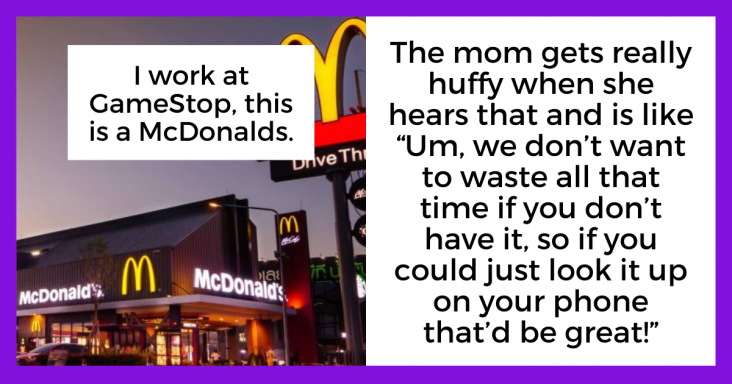 Entitled Mother Asks The GameStop Employee About The Availability Of A Game While She Was On Her Lunch Break