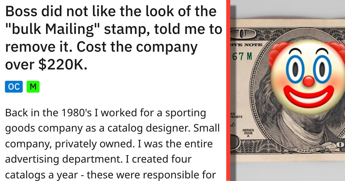 Company Loses $220k After Incompetent Boss Didn’t LIke The Look Of Mailing Stamp