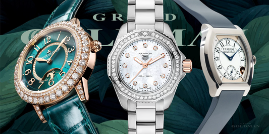 The Best Swiss Luxury Watches for Women - Jaeger-LeCoultre Rendez-Vous Dazzling Night & Day, TAG HEUER Aquaracer Professional 200, and F.P. Journe Elegante luxury watches - GRANDGOLDMAN.COM