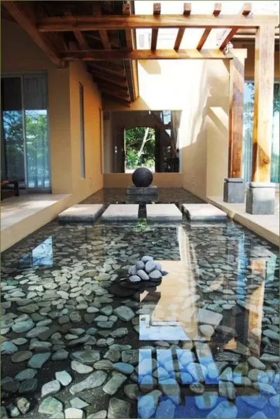 Gardens with Minimalist Ponds and Fountains - grandgoldman.com