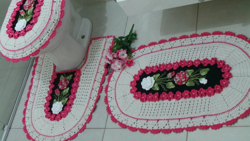 Embroidered Bathroom Rug Designs - grandgoldman.com