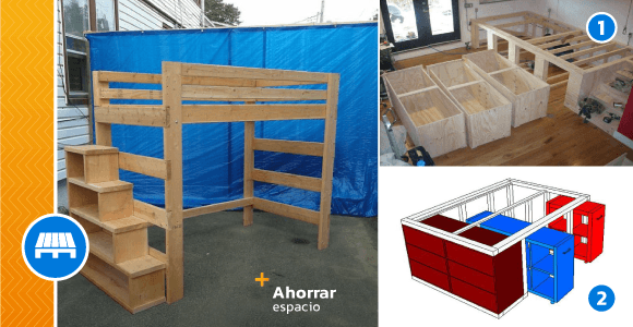 Beds to save space in small houses - grandgoldman.com