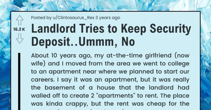 Girlfriend And Her Boyfriend Sued Landlord After They Tried To Rob Their Security Deposit