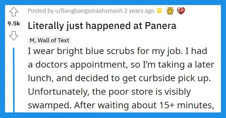 Woman Mistakes Health Worker In Scrubs For An Employee At A Bread Store